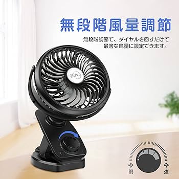 Amazon | 【自動首振り＆最大60時間連続使用】Vanazo 卓上扇風機